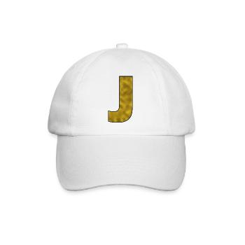 Lettre J Or - Casquette classique - blanc/blanc - Devant