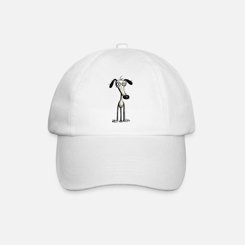 Hund - Baseballkappe - Weiß/Weiß