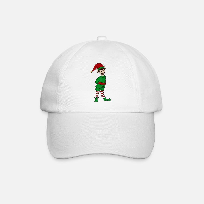 Weihnachtself - Baseballkappe - Weiß/Weiß