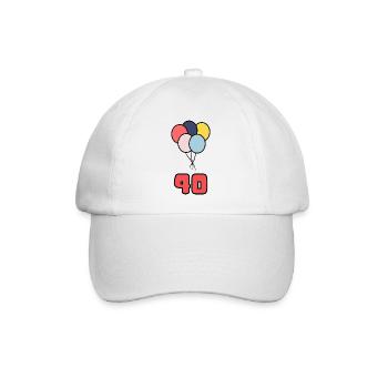 40. 40 ANS. 40e ANNIVERSAIRE. ANNIVERSAIRE 40 ANS. - Casquette classique - blanc/blanc - Devant