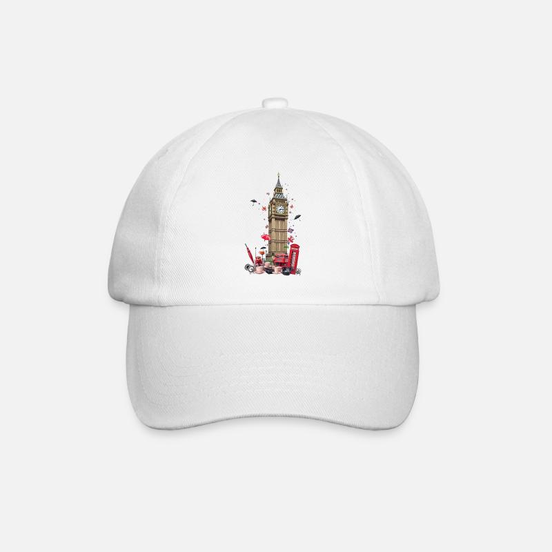 London - Baseballkappe - Weiß/Weiß