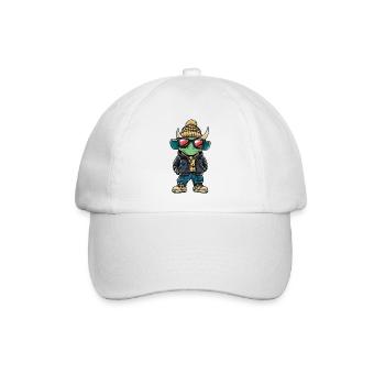 Dinosaurier triceratops Winter - Baseballkappe - Weiß/Weiß - Vorne