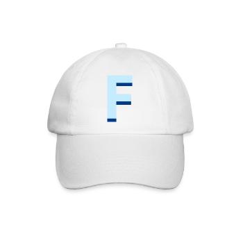 Letter f blue pop and modern - Baseball Cap - white/white - Front