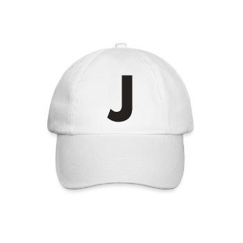 J - Baseballkappe - Weiß/Weiß - Vorne