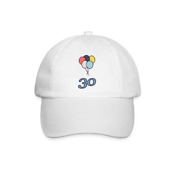30. 30 ANS. 30e ANNIVERSAIRE. ANNIVERSAIRE 30 ANS. - Casquette classique - blanc/blanc - Devant