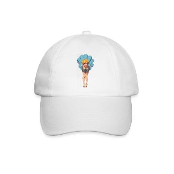 Pin-up avec une robe d’été soufflante - Casquette classique - blanc/blanc - Devant