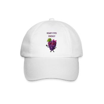 Heart Eyes Grapes Energy - Baseball Cap - white/white - Front