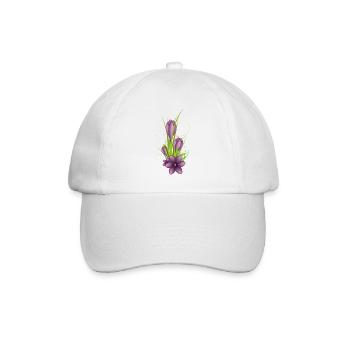 Delicate purple crocuses in elegant illustration - Baseball Cap - white/white - Front