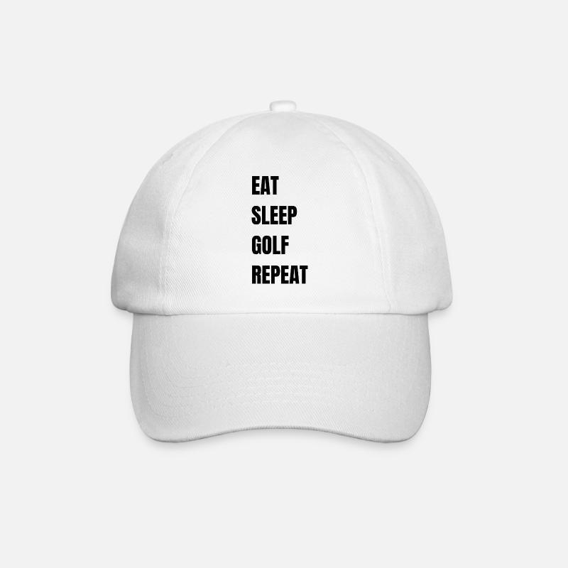 Mange, dors, golf, répéte. - Casquette classique - blanc/blanc