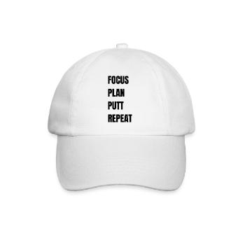 Golf Focus Plan Putt Repeat - Baseballkappe - Weiß/Weiß - Vorne