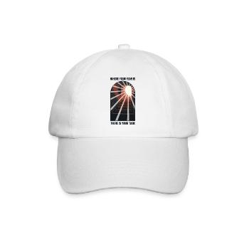 Fear as a signpost: solution - Baseball Cap - white/white - Front