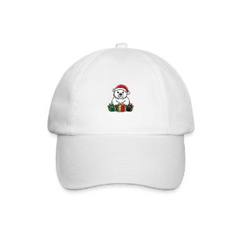 Polar Bear Christmas Comic Gifts Polar Bear - Baseball Cap - white/white - Front