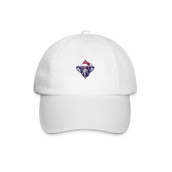 Elephant Christmas Cool - Baseball Cap - white/white - Front