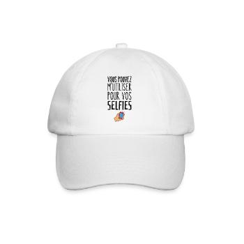Vous pouvez m'utiliser pour vos selfies - Casquette classique - blanc/blanc - Devant