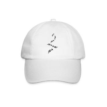Trompete Instrument - Baseballkappe - Weiß/Weiß - Vorne