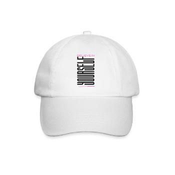 Believe in yourself - Baseballkappe - Weiß/Weiß - Vorne