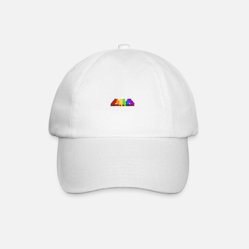 Rainbow of birds - Baseball Cap - white/white