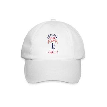 Ich habe die beste Mama der Welt - Baseballkappe - Weiß/Weiß - Vorne