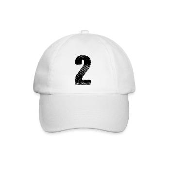 Maillot numéro 2 - Casquette classique - blanc/blanc - Devant