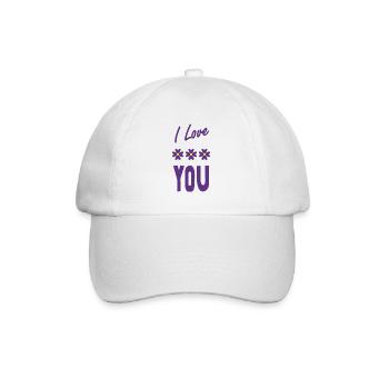 JUST MARRIED. EVJF. SAINT VALENTIN. COUPLE. LOVE - Casquette classique - blanc/blanc - Devant