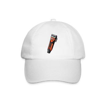 Hair clippers hairdresser icon - Baseball Cap - white/white - Front