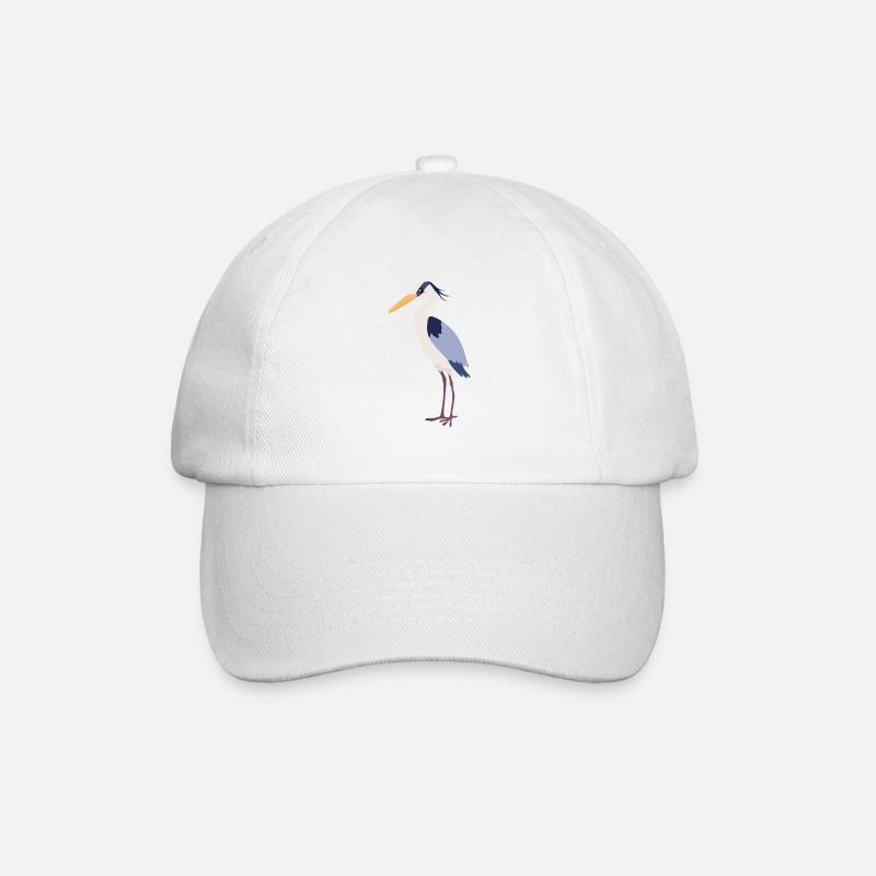 Reiher - Baseballkappe - Weiß/Weiß