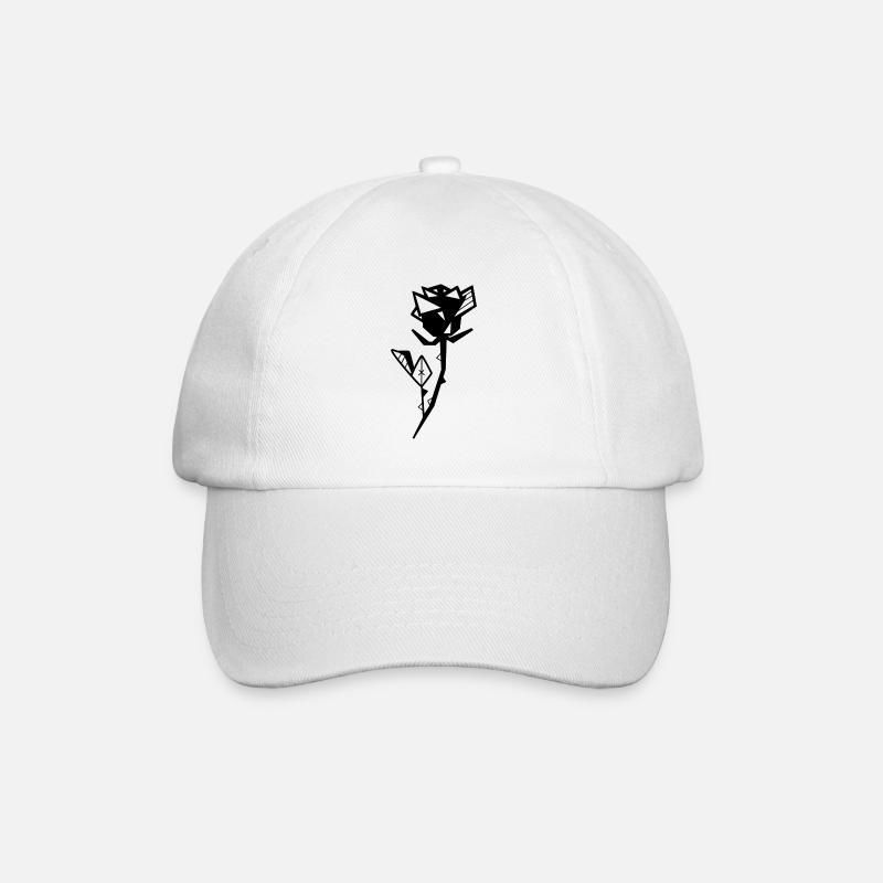 Rose Liebe Symbol - Baseballkappe - Weiß/Weiß