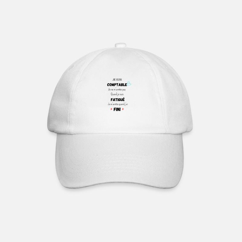 Humour Comptable - Casquette classique - blanc/blanc