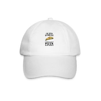 J’aime la pizza entière Fitness - Casquette classique - blanc/blanc - Devant