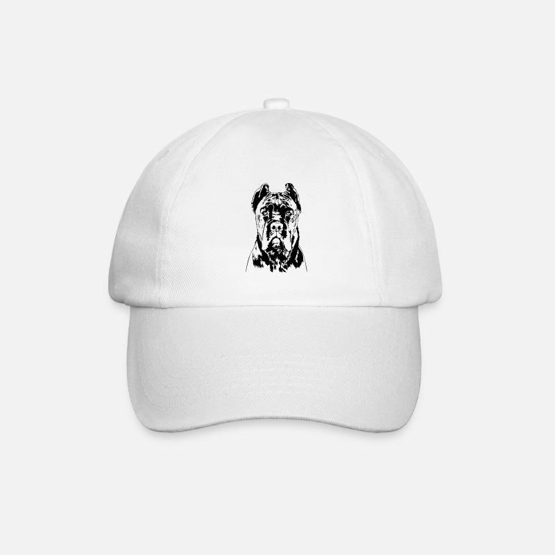 CANE CORSO ITALIANO Portrait Chiens Wilsigns - Casquette classique - blanc/blanc