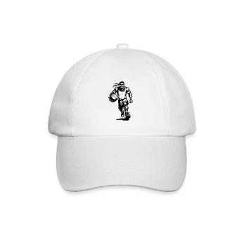 Entraîneur de basket-ball orageux avec ballon - Casquette classique - blanc/blanc - Devant