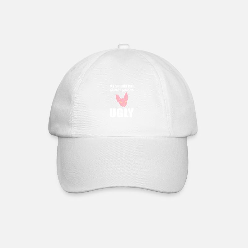 Denkt, du bist hässlich Katzenliebhaber Gift - Baseballkappe - Weiß/Weiß