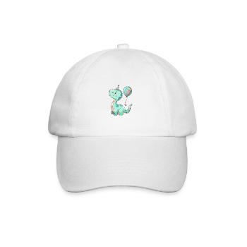 dinosaure brontosaure anniversaire bébé - Casquette classique - blanc/blanc - Devant