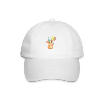 Hamster Birthday Baby - Baseball Cap - white/white - Front
