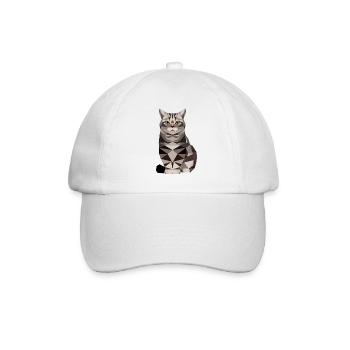polygone maison chat chaton chat - Casquette classique - blanc/blanc - Devant