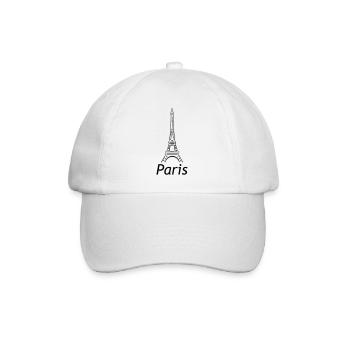 paris - Baseballkappe - Weiß/Weiß - Vorne