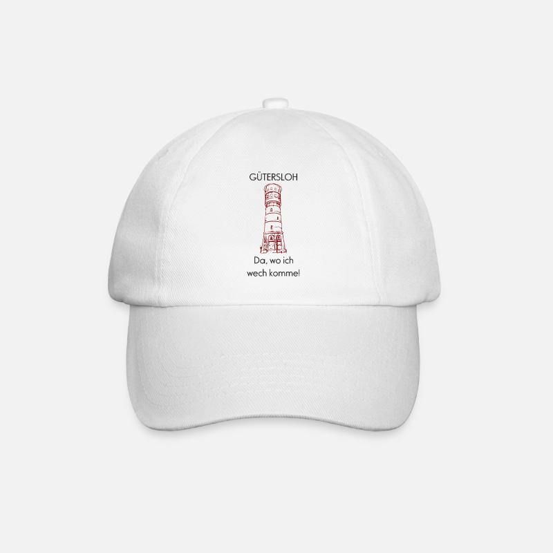 Gütersloh red water tower - Baseball Cap - white/white