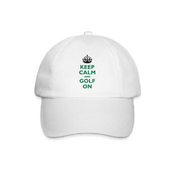Keep calm and golf on - Casquette classique - blanc/blanc - Devant