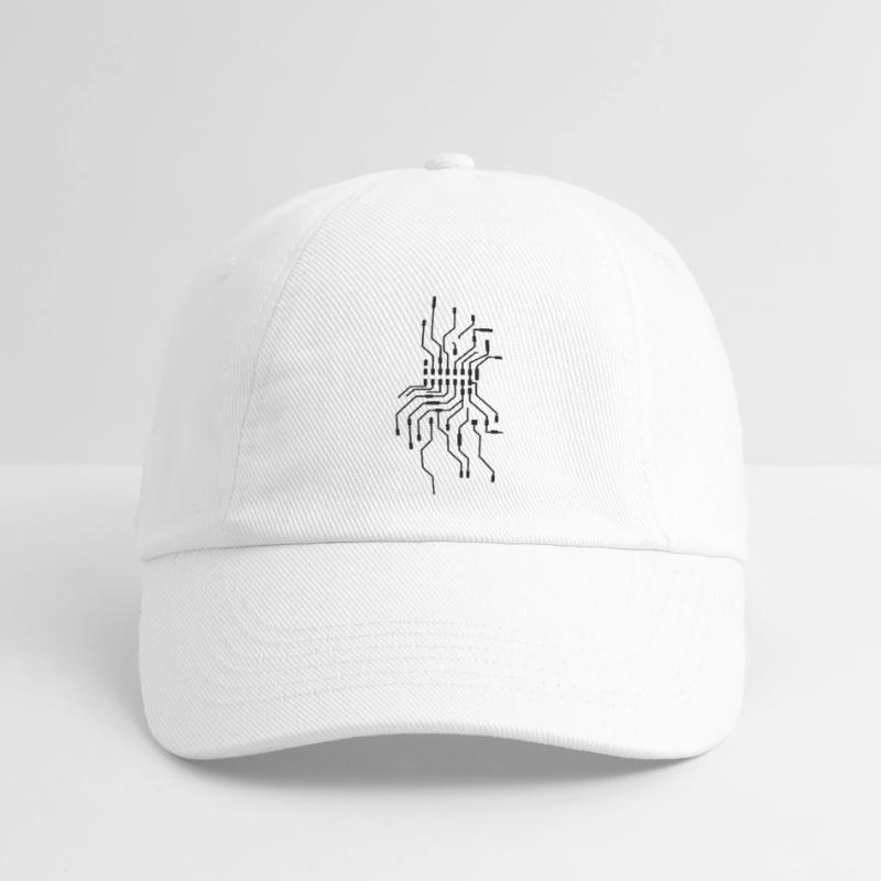 design cool cpu wire wire cabling comput Baseball Cap