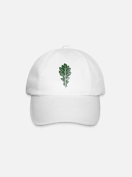 Oak Leaf / LEAF / OAK Nature & Forest - Baseball Cap - white/white
