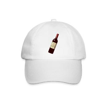 wine bottle in vino veritas - Baseball Cap - white/white - Front