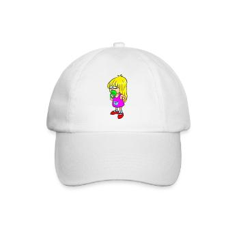 Child with pacifier - Baseball Cap - white/white - Front