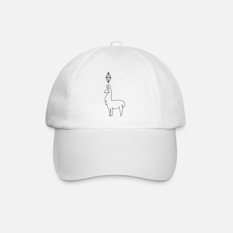 Sims Llama - Baseballkappe - Weiß/Weiß