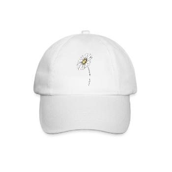 Sommerliches Gänseblümchen - Baseballkappe - Weiß/Weiß - Vorne