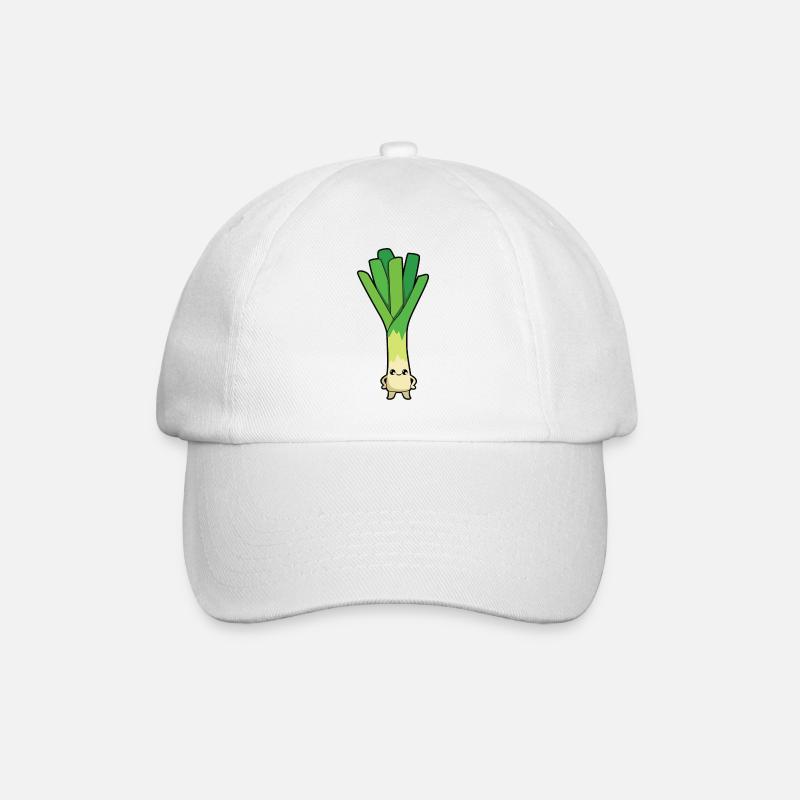 leek - Baseball Cap - white/white