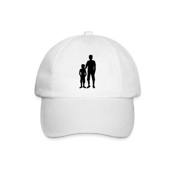 Frères et sœurs Silhouette grand frère - Casquette classique - blanc/blanc - Devant