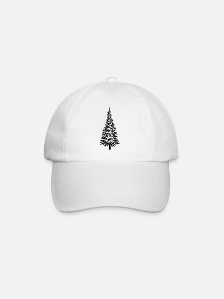 Christmas tree full - Baseball Cap - white/white