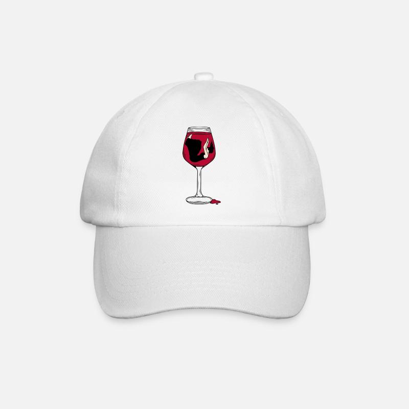 FALL INTO WINE - Baseball Cap - white/white