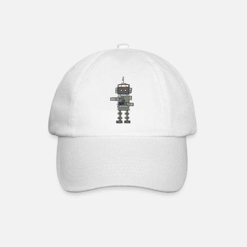 NICErobotoobotoTRASH - Baseballkappe - Weiß/Weiß