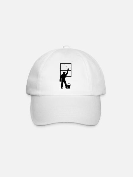 Fensterputzer - Baseballkappe - Weiß/Weiß